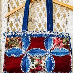 90s style denim purse